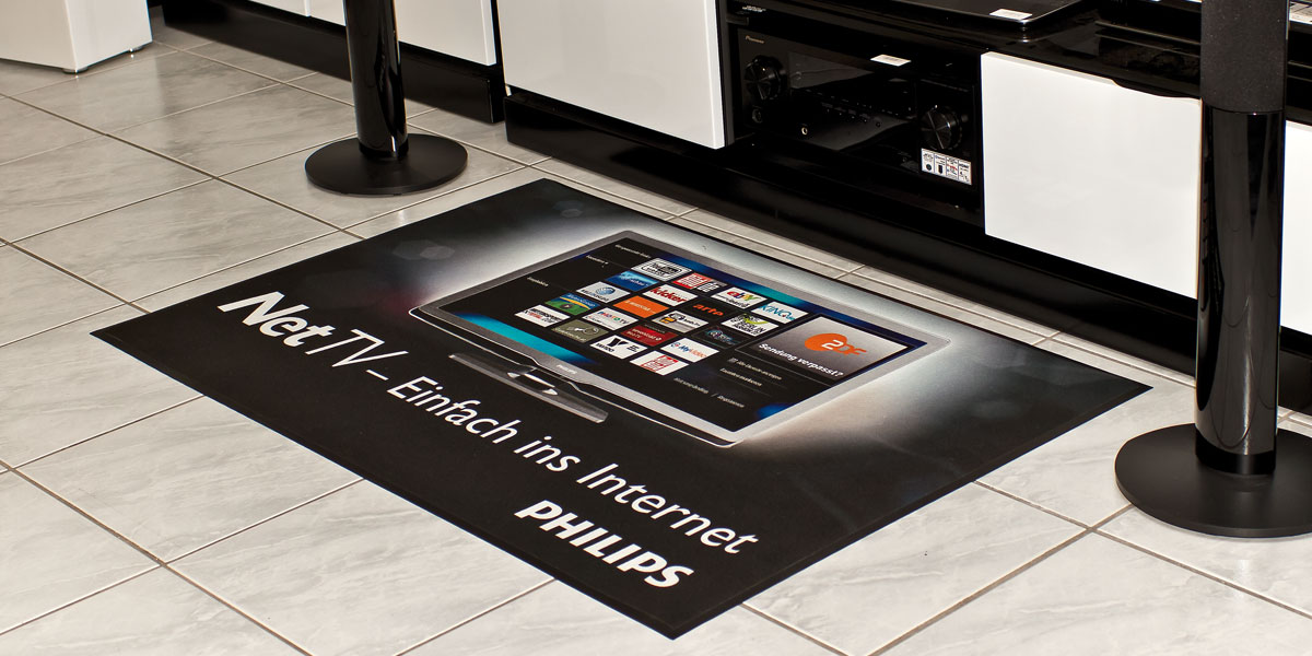 Ad-Mat Floormat – mata na podłodze promująca usługę Philips NetTV © Kleen-Tex
