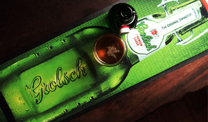 Ad-Mat Premium – mata barowa reklamująca piwo Grolsch © Kleen-Tex