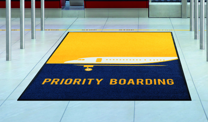 Jet-Print Light - purple Logo mat indoors which welcomes customers